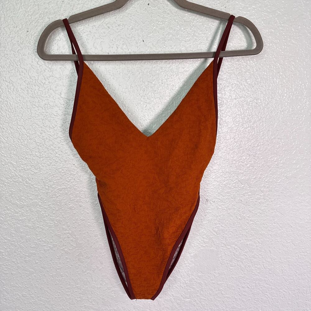 Free People Rust Orange One-Piece Swimsuit